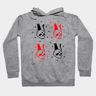 Magic Skull Cat | Black and Red Version Hoodie